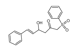 (5E)-4-hydroxy-6-phenyl-1-phenylsulfonyl-hex-5-en-2-one结构式