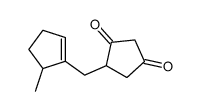 4-[(5-methylcyclopenten-1-yl)methyl]cyclopentane-1,3-dione结构式