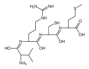 (2S)-2-[[(2R)-2-[[(2S)-2-[[(2S)-2-amino-3-methylbutanoyl]amino]-5-(diaminomethylideneamino)pentanoyl]amino]-3-sulfanylpropanoyl]amino]-4-methylsulfanylbutanoic acid Structure