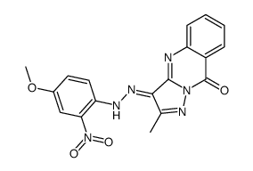 3-[(4-methoxy-2-nitrophenyl)hydrazinylidene]-2-methylpyrazolo[5,1-b]quinazolin-9-one Structure
