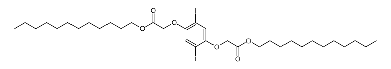 didodecyl 2,2'-(2,5-diiodo-1,4-phenylene)bis(oxy)diacetate结构式