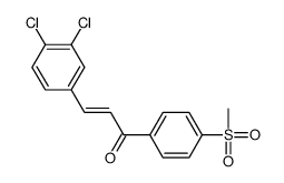 3-(3,4-dichlorophenyl)-1-(4-methylsulfonylphenyl)prop-2-en-1-one结构式