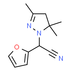 1H-Pyrazole-1-acetonitrile,alpha-2-furanyl-4,5-dihydro-3,5,5-trimethyl-(9CI)结构式