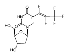 (E)-2'-deoxy-5-(perfluoropropen-1-yl)uridine结构式