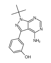 3-(1-tert-Butyl-4-amino-1H-pyrazolo[3,4-d]pyrimidin-3-yl)phenol Structure
