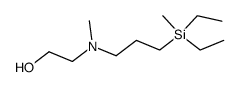 2-((3-(diethyl(methyl)silyl)propyl)(methyl)amino)ethan-1-ol结构式