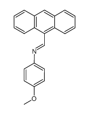 (E)-N-(anthracen-10-ylmethylene)-4-methoxybenzenamine结构式