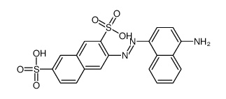 3-[(4-amino-1-naphthyl)azo]naphthalene-2,7-disulphonic acid结构式