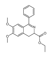 6,7-dimethoxy-1-phenyl-3,4-dihydro-isoquinoline-3-carboxylic acid ethyl ester结构式