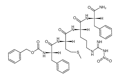 N-benzoxycarbonyl-L-phenylalanyl-L-methionyl-N-γ-nitro-L-arginyl-L-phenylalaninamide Structure