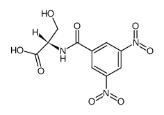 N-(3,5-dinitro-benzoyl)-L-serine结构式