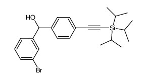 (3-bromo-phenyl)-{4-[(triisopropylsilyl)-ethynyl]-phenyl}-methanol Structure