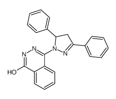 4-(3,5-diphenyl-3,4-dihydropyrazol-2-yl)-2H-phthalazin-1-one结构式