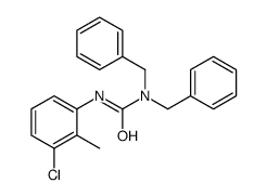 1,1-dibenzyl-3-(3-chloro-2-methylphenyl)urea Structure