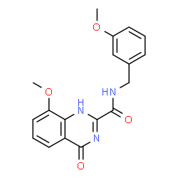 2-Quinazolinecarboxamide,1,4-dihydro-8-methoxy-N-[(3-methoxyphenyl)methyl]-4-oxo- (9CI)结构式
