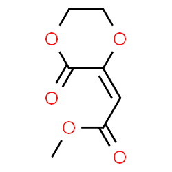 Acetic acid,(3-oxo-1,4-dioxan-2-ylidene)-,methyl ester (9CI)结构式
