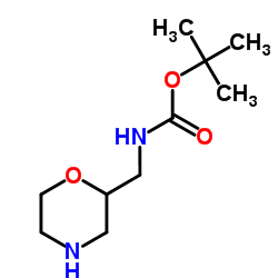 (S)-(吗啉-2-基甲基)氨基甲酸叔丁酯结构式