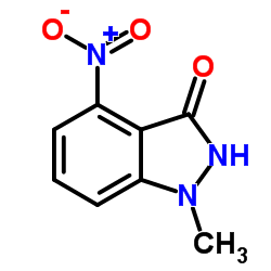 4-nitro-1-methyl-1,2-dihydro-indazol-3-one结构式