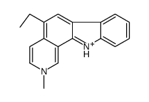 5-ethyl-2-methyl-11H-pyrido[3,4-a]carbazol-2-ium结构式