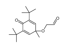 2-(3,5-ditert-butyl-1-methyl-4-oxocyclohexa-2,5-dien-1-yl)oxyacetaldehyde Structure