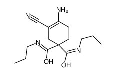 4-amino-3-cyano-1-N,1-N'-dipropylcyclohex-3-ene-1,1-dicarboxamide结构式