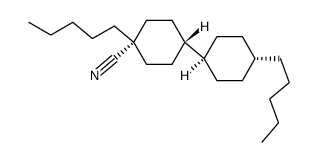 trans,trans-4,4'-Dipentyl-[1,1'-bicyclohexyl]-4-carbonitrile结构式