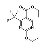 Ethyl 2-ethoxy-4-(trifluoromethyl)-5-pyrimidinecarboxylate结构式