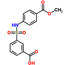 3-{[4-(Methoxycarbonyl)phenyl]sulfamoyl}benzoic acid Structure