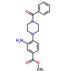 METHYL 3-AMINO-4-(4-BENZOYLPIPERAZIN-1-YL)BENZOATE结构式