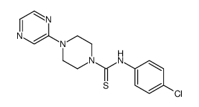 N-(4-chlorophenyl)-4-pyrazin-2-ylpiperazine-1-carbothioamide Structure