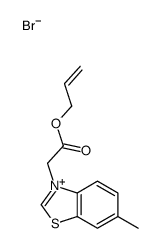 prop-2-enyl 2-(6-methyl-1,3-benzothiazol-3-ium-3-yl)acetate,bromide结构式