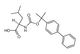 (R)-2-(1-Biphenyl-4-yl-1-methyl-ethoxycarbonylamino)-4-methyl-pentanoic acid结构式