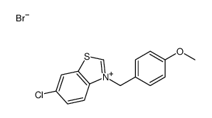 6-chloro-3-[(4-methoxyphenyl)methyl]-1,3-benzothiazol-3-ium,bromide结构式