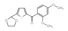 2-(2,4-DIMETHOXYBENZOYL)-5-(1,3-DIOXOLAN-2-YL)THIOPHENE Structure