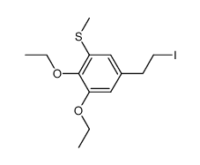 (2,3-diethoxy-5-(2-iodoethyl)phenyl)(methyl)sulfane结构式