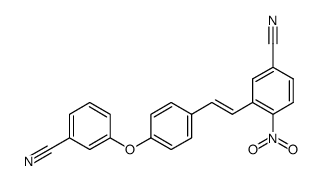 5-Cyan-4'-(3-cyanphenoxy)-2-nitrostilben Structure