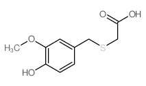 2-[(4-hydroxy-3-methoxy-phenyl)methylsulfanyl]acetic acid结构式