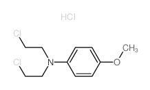 N,N-bis(2-chloroethyl)-4-methoxy-aniline结构式