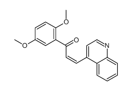 1-(2,5-dimethoxyphenyl)-3-quinolin-4-ylprop-2-en-1-one结构式