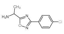 1-[3-(4-chlorophenyl)-1,2,4-oxadiazol-5-yl]ethanamine结构式