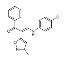 3-[(4-chlorophenyl)amino]-2-(3-methyl-5-isoxazolyl)-1-phenyl-2-propen-1-one Structure