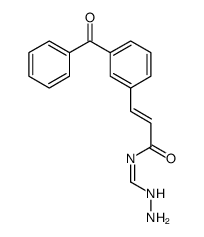 3-(3-benzoylphenyl)-N-(hydrazinylmethylidene)prop-2-enamide Structure