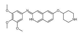 6-piperidin-4-yloxy-N-(3,4,5-trimethoxyphenyl)isoquinolin-3-amine结构式