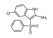 3-(benzenesulfonyl)-5-chloro-1H-indol-2-amine结构式