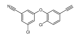 3-chloro-5-(2-chloro-5-ethynylphenoxy)benzonitrile Structure