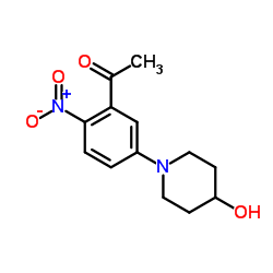 1-[5-(4-Hydroxy-1-piperidinyl)-2-nitrophenyl]ethanone Structure