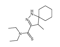 N,N-diethyl-4-methyl-1,2-diazaspiro[4.5]dec-2-ene-3-carbothioamide Structure