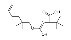 (S)-2-((((2,2-DIMETHYLHEX-5-EN-1-YL)OXY)CARBONYL)AMINO)-3,3-DIMETHYLBUTANOIC ACID structure