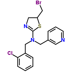 5-(Bromomethyl)-N-(2-chlorobenzyl)-N-(3-pyridinylmethyl)-4,5-dihydro-1,3-thiazol-2-amine Structure