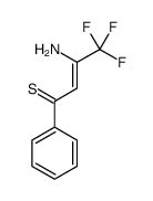3-amino-4,4,4-trifluoro-1-phenylbut-2-ene-1-thione结构式